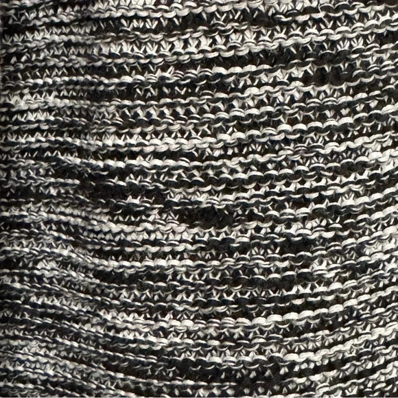 GAP Black and White Marled Textured Long Sweater Vest 100% Cotton Size Small - Picture 4 of 6